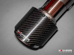 Jaguar F-TYPE Performance Exhaust System - MADNESS - 5.0L V8 - Dual Side Exit - Vacuum Valve Design - Carbon Fiber Exhaust Tips